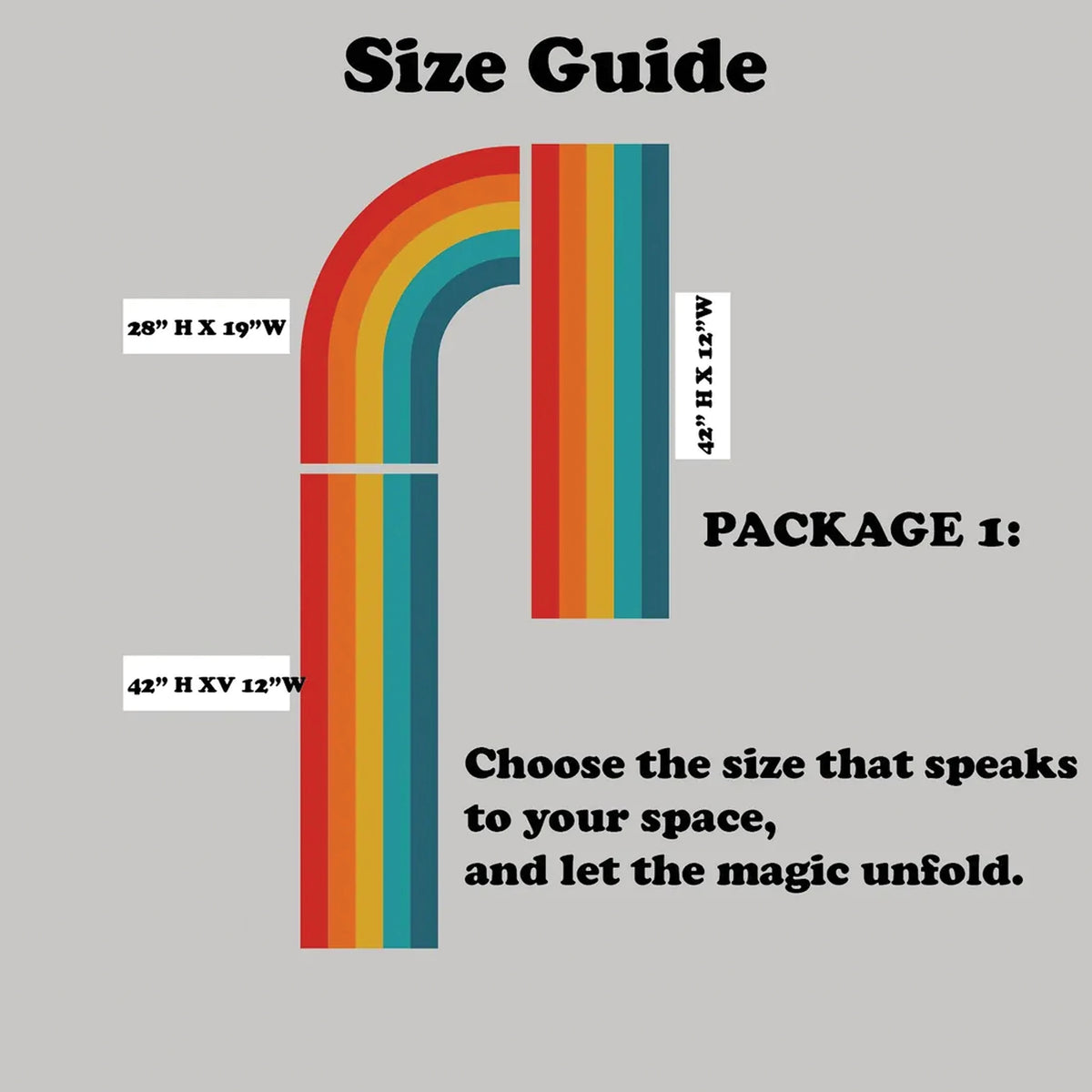 Retro Stripe Rainbow Decals