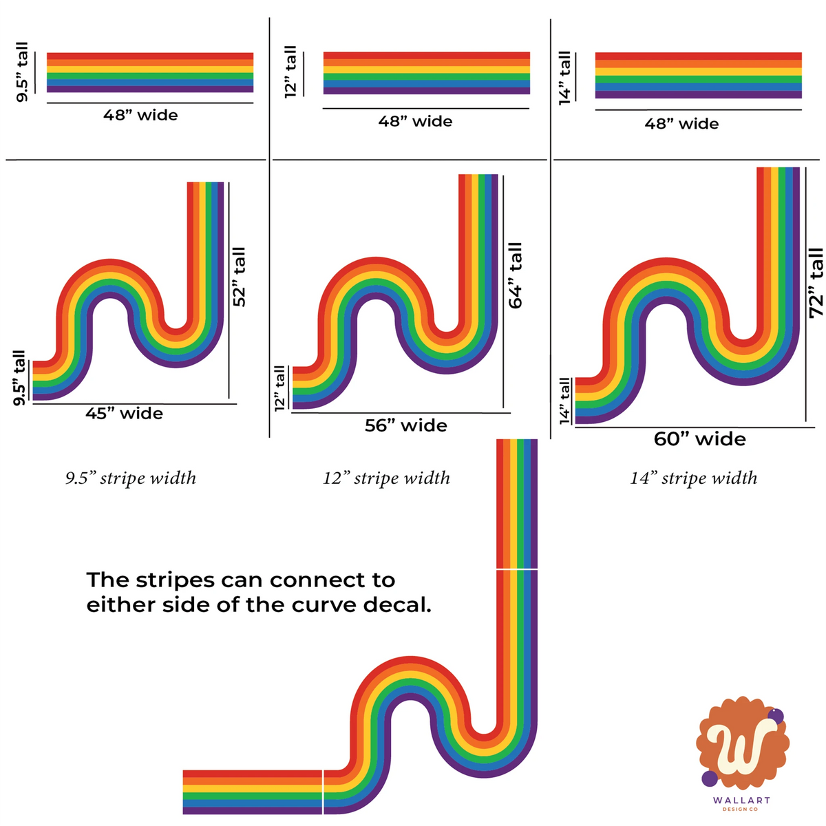 Classic Rainbow Retro Stripes