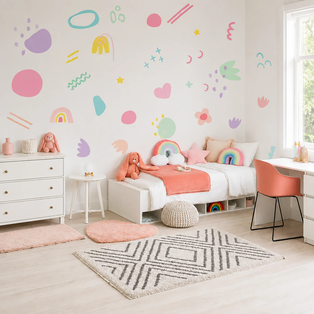 Fun Abstract Cutout Shape Wall Decals