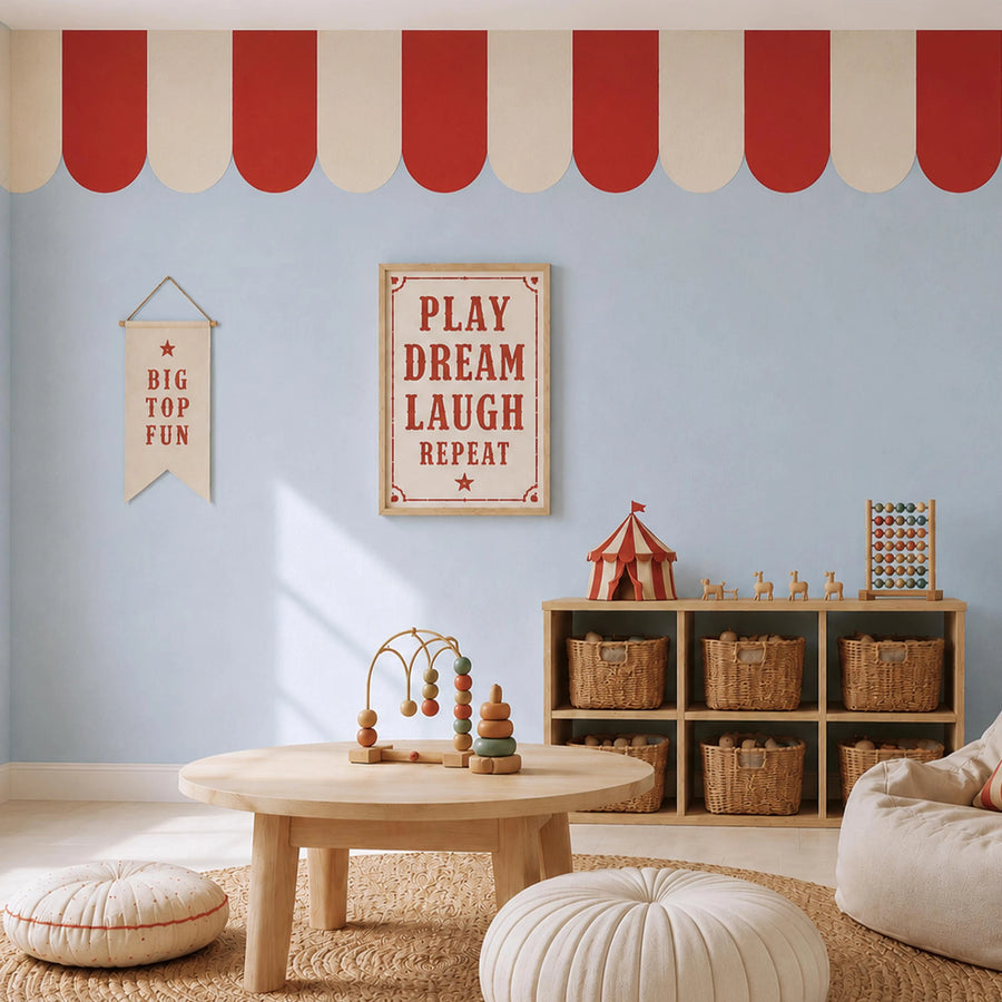 Big Top Circus Scallop Wall Border Decals