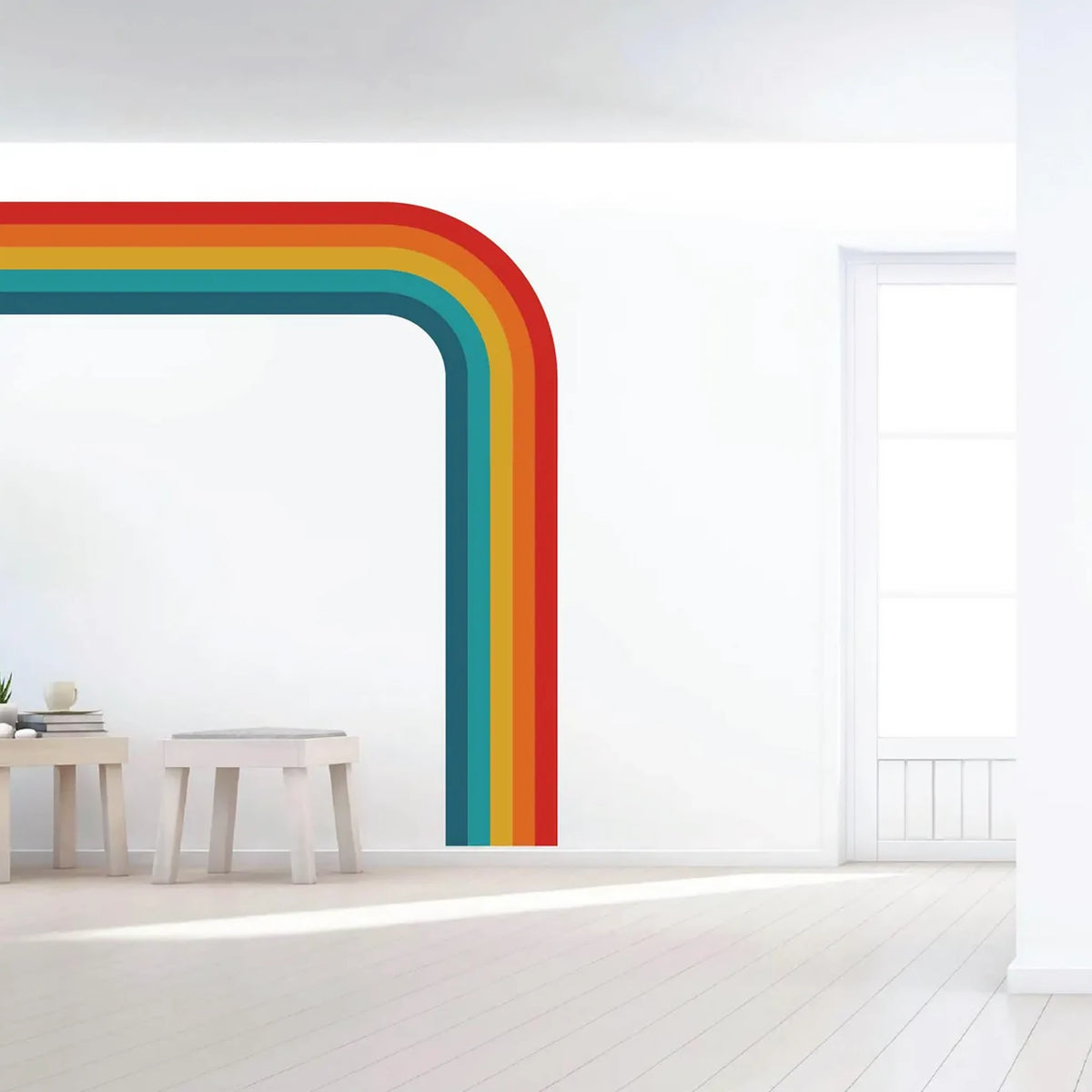 Retro Stripe Rainbow Decals