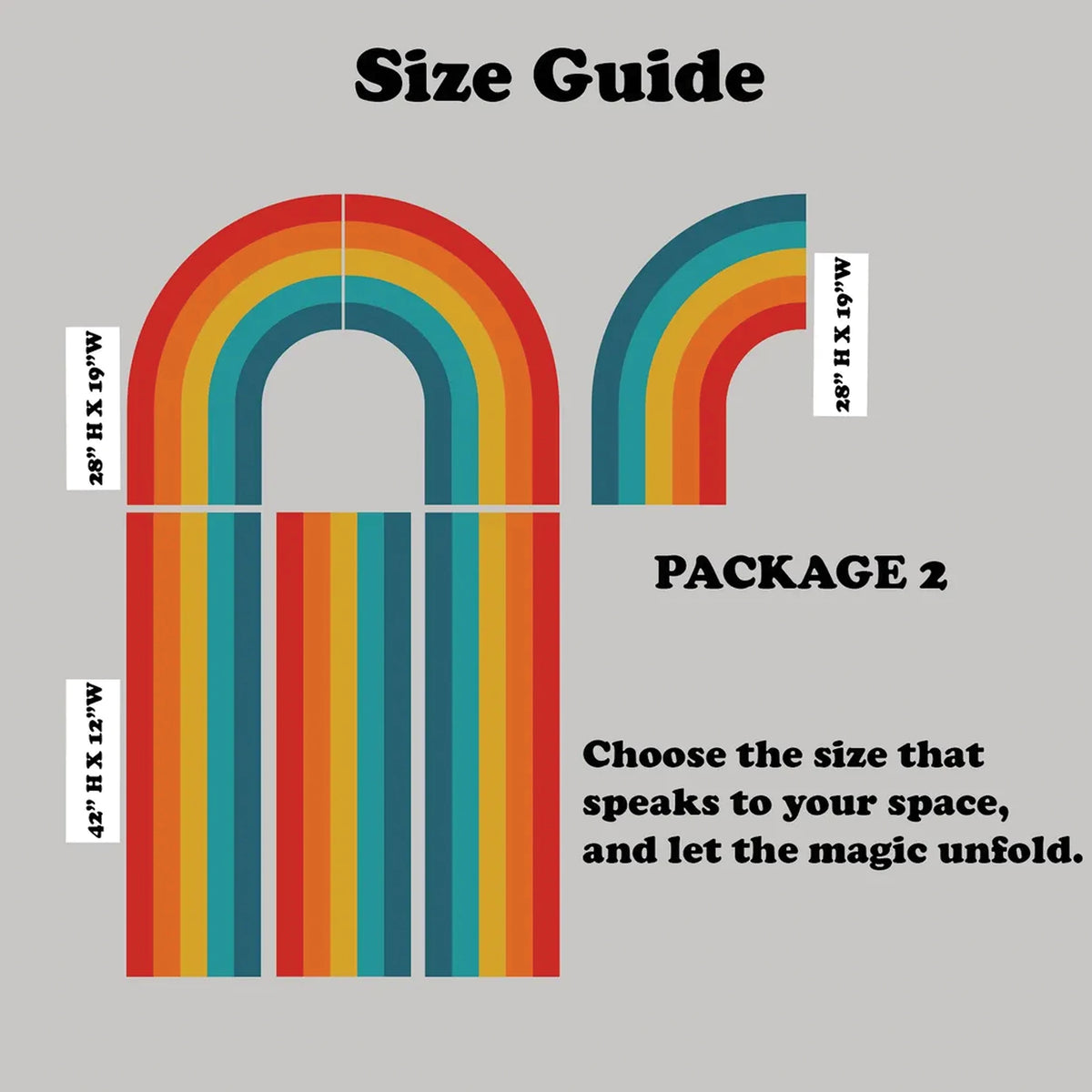 Retro Stripe Rainbow Decals
