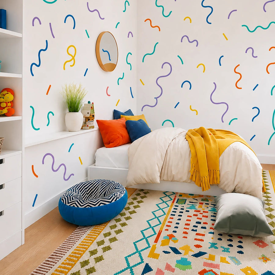 Abstract Squiggle Wall Decals