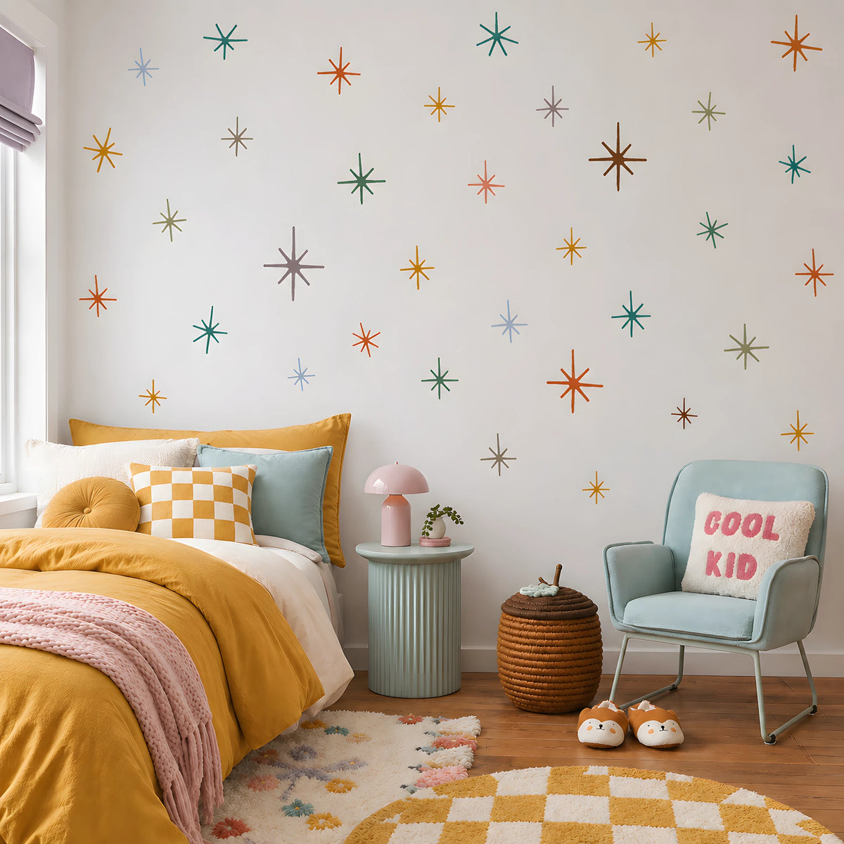 Retro Starburst Wall Decals