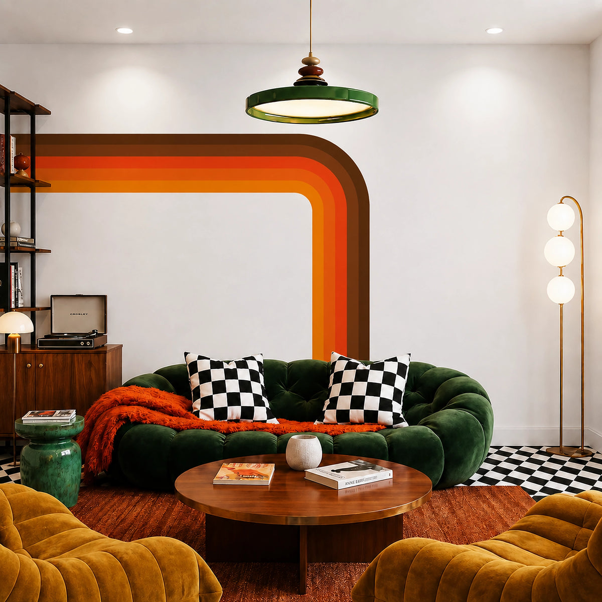 Vibrant Retro Stripe Wall Decals