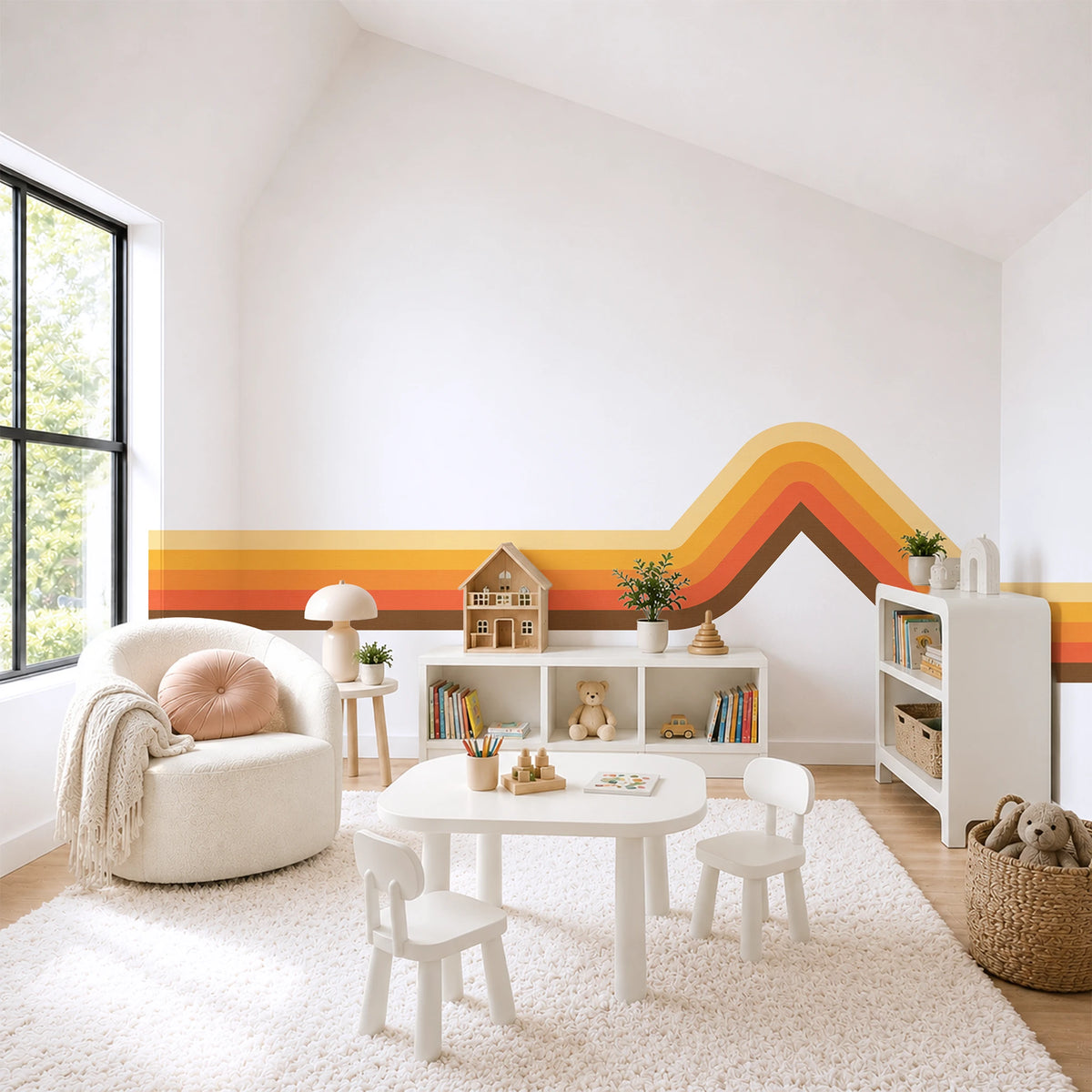 Retro Stripe Wall Decal Kit