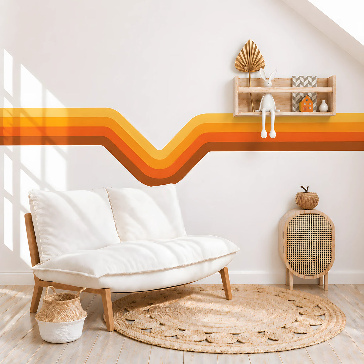 Peel and Stick 70s Retro Stripes