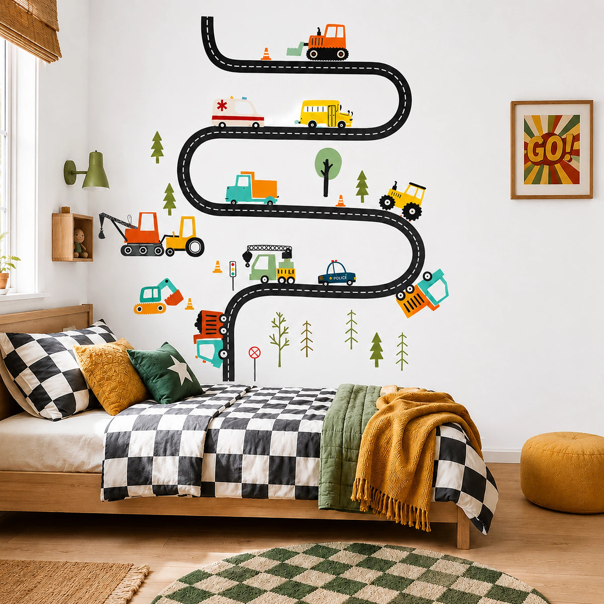 Kids Room Construction Truck Wall Decals