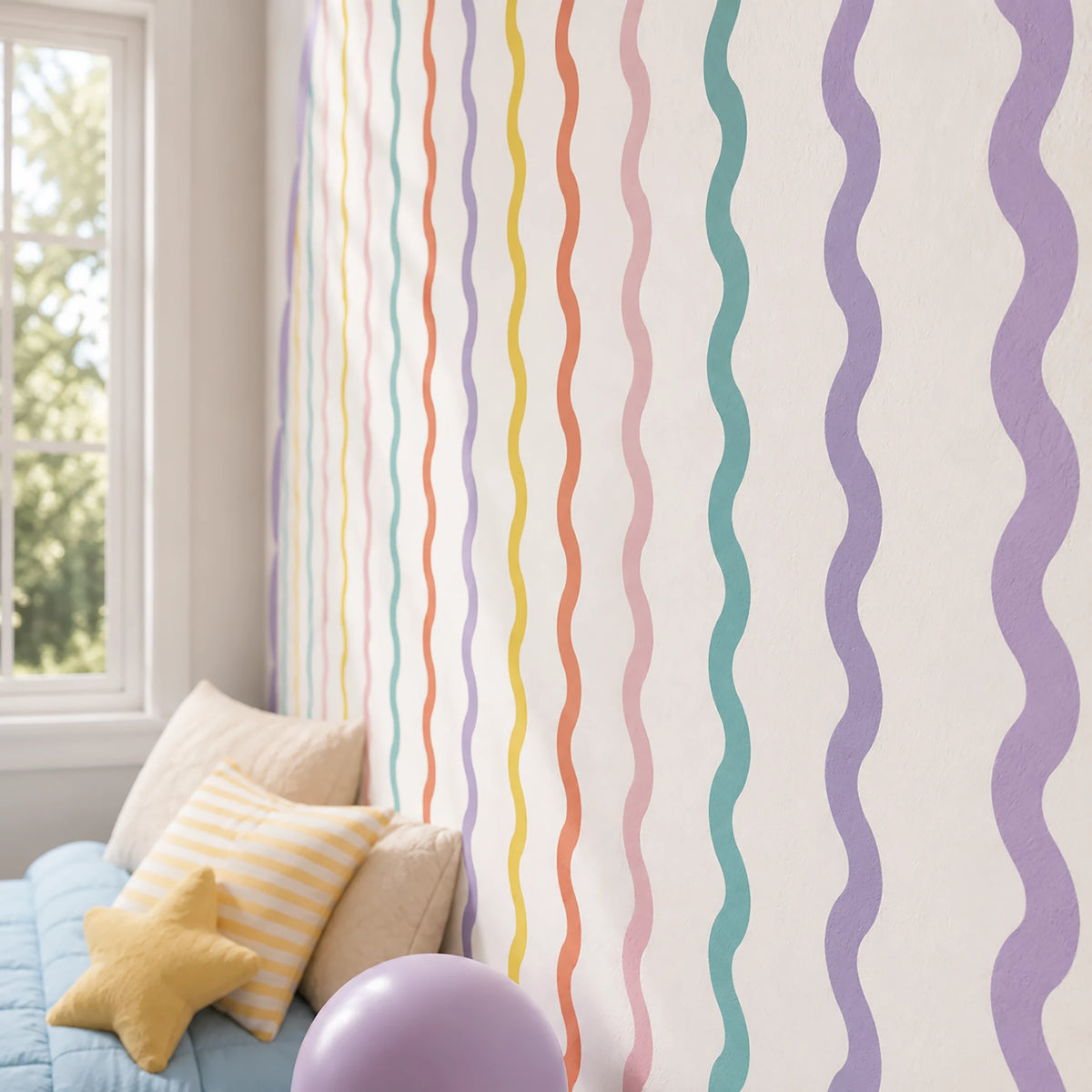 Ballet Taffy Wavy Stripe Arch Wall Decal