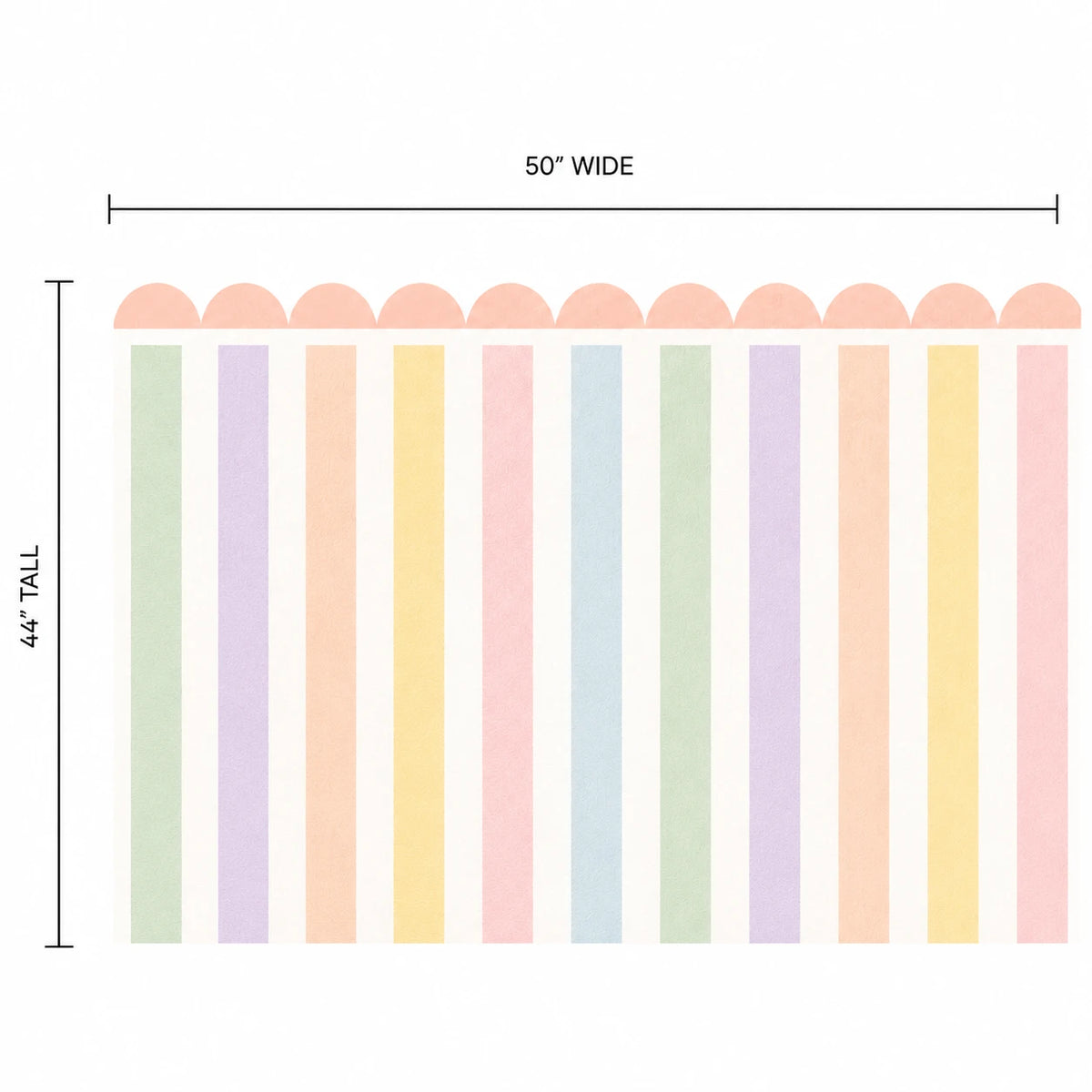 Pastel Stripe Scallop Panel