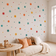 Whimsical Stars and Dots Removable Wall Stickers