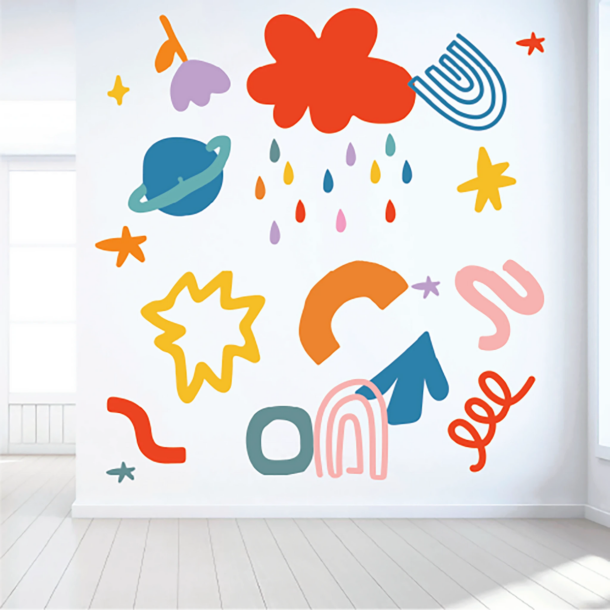 Abstract Shape Space Wall Decals