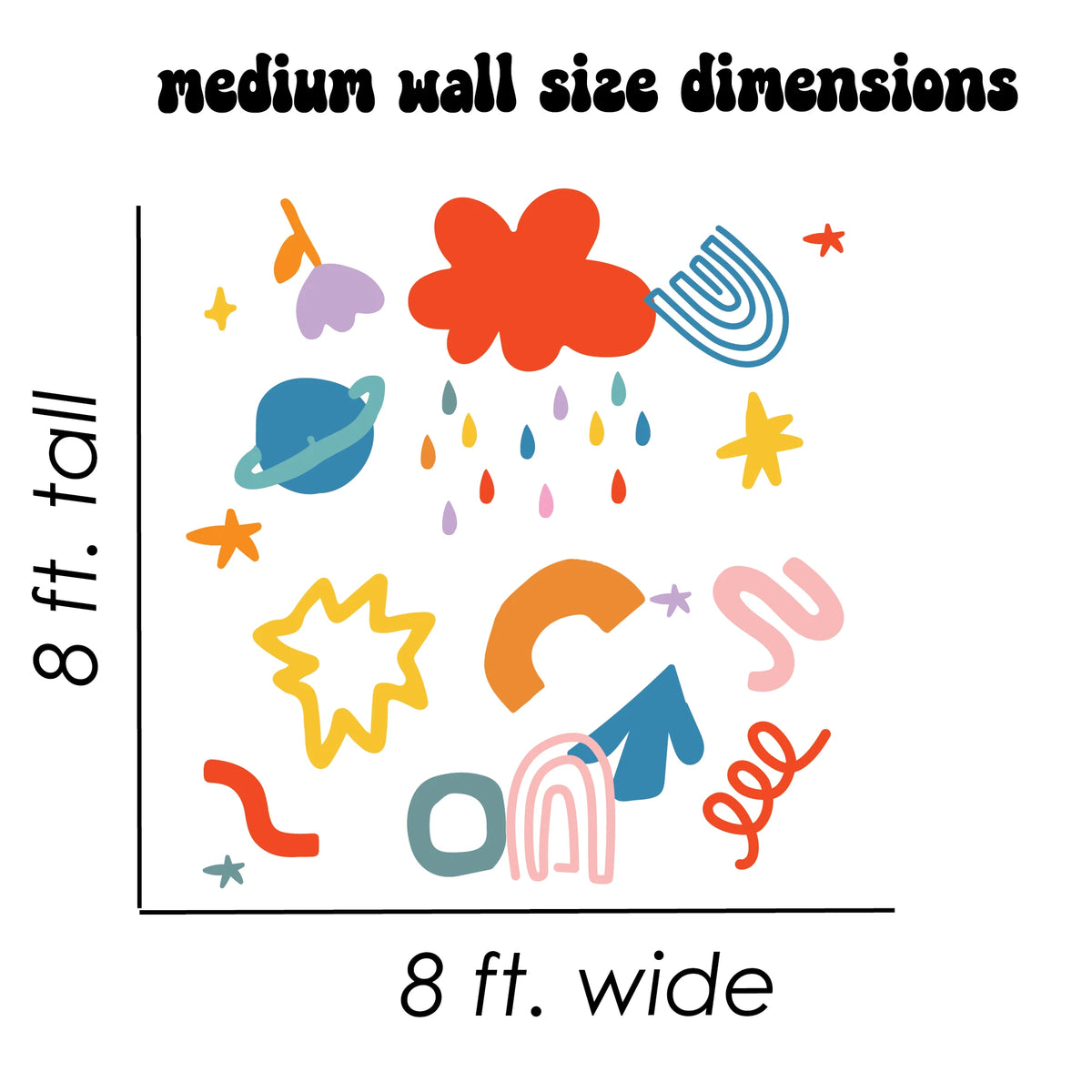 Abstract Shape Space Wall Decals