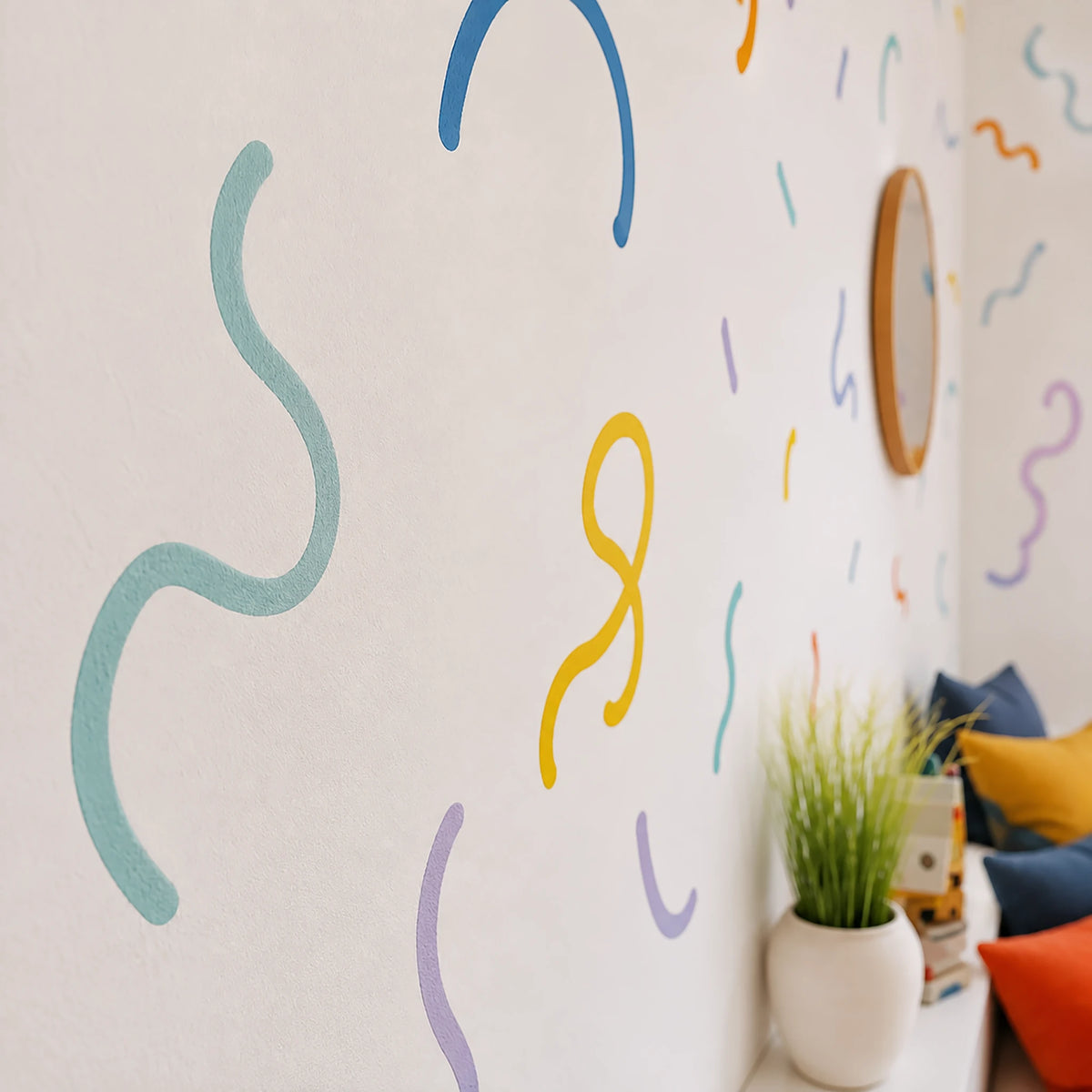 Abstract Squiggle Wall Decals