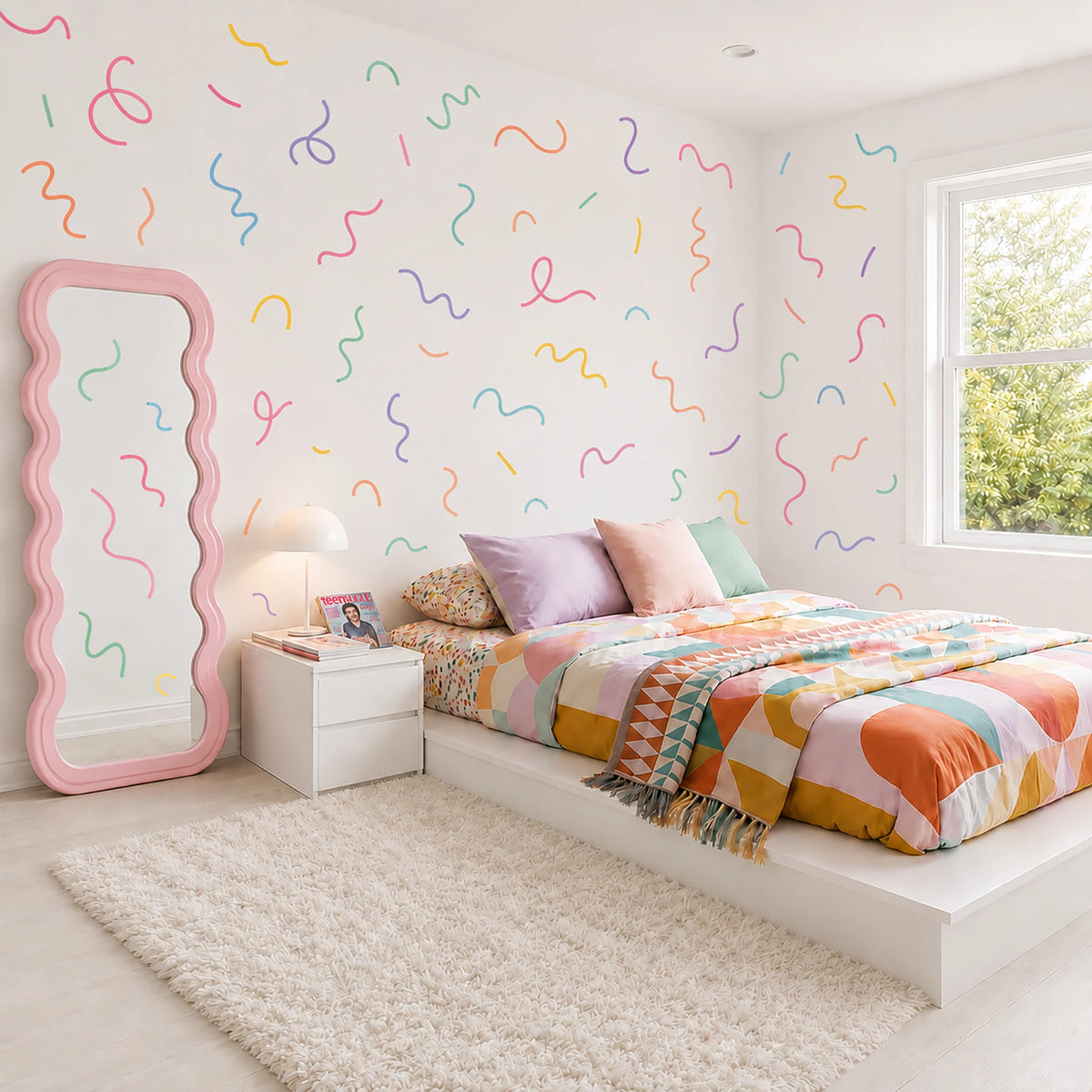 Abstract Squiggle Wall Decals