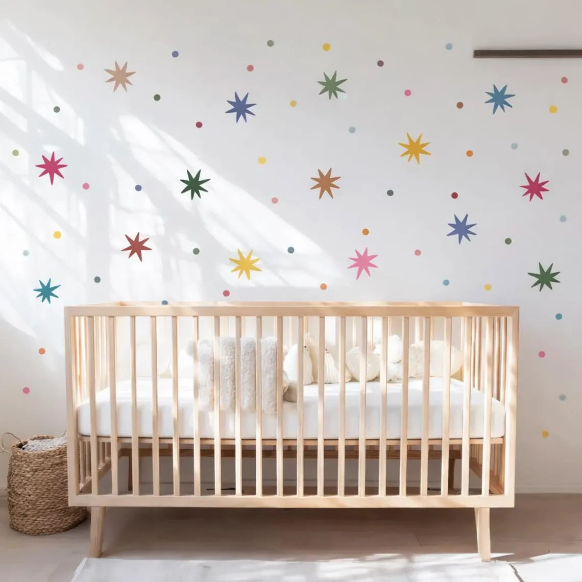Whimsical Stars and Dots Removable Wall Stickers