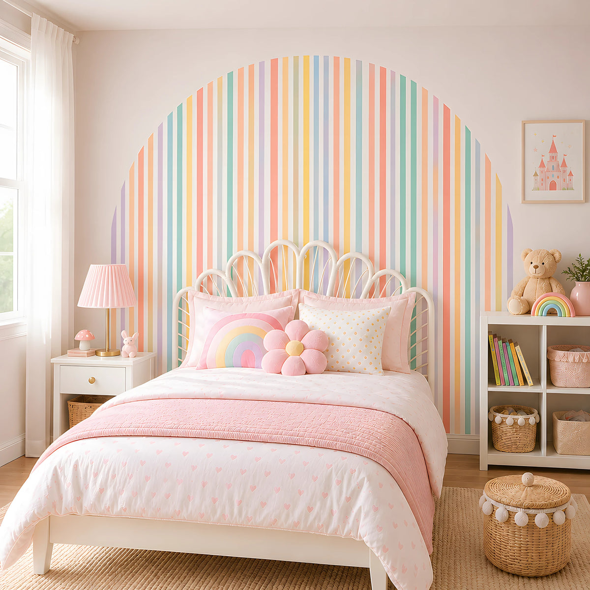 Soft Stripes Arch Wall Decal