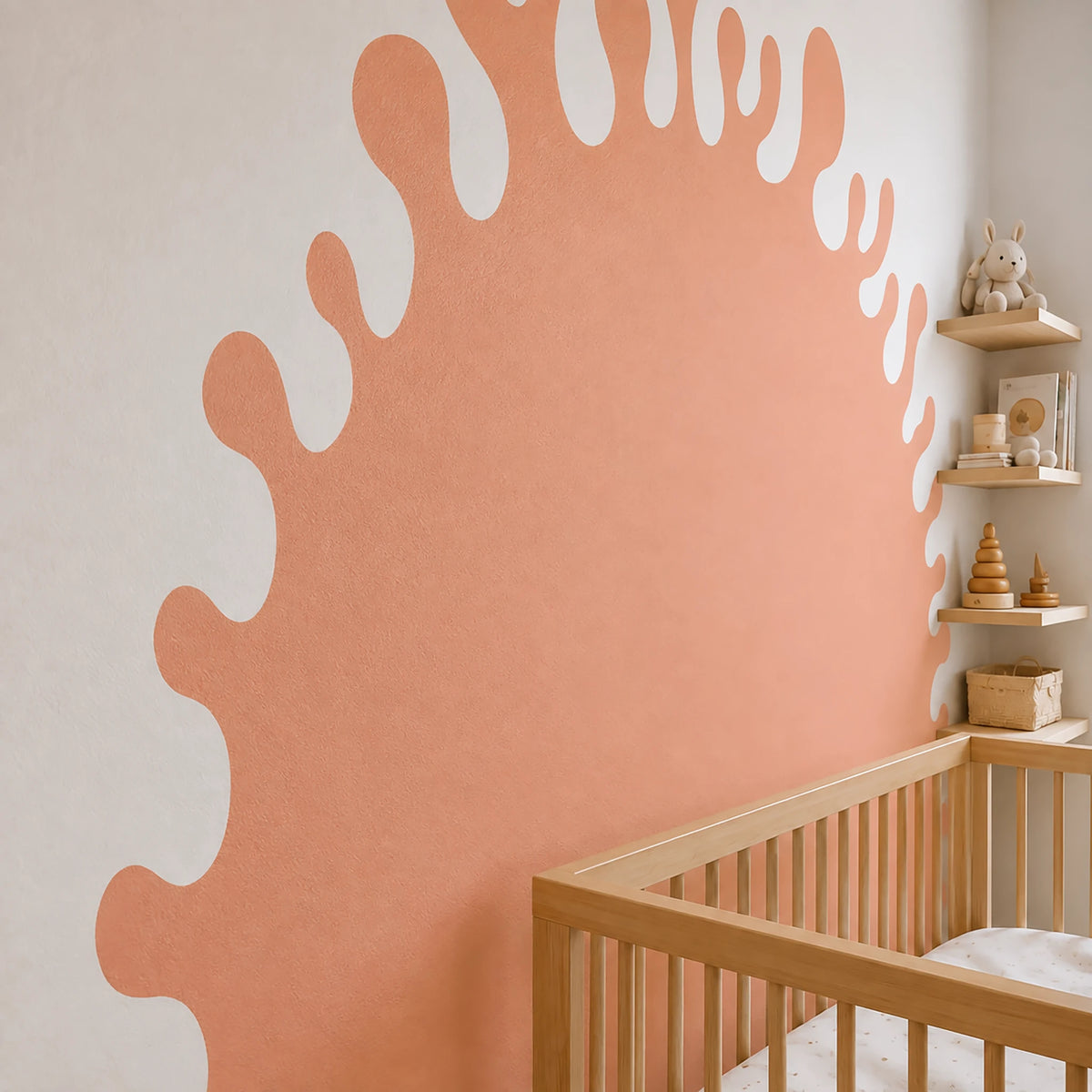 Abstract Retro Sunburst Headboard Decal