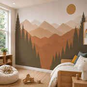 Desert Ridge Terracotta Mountain Wall Mural