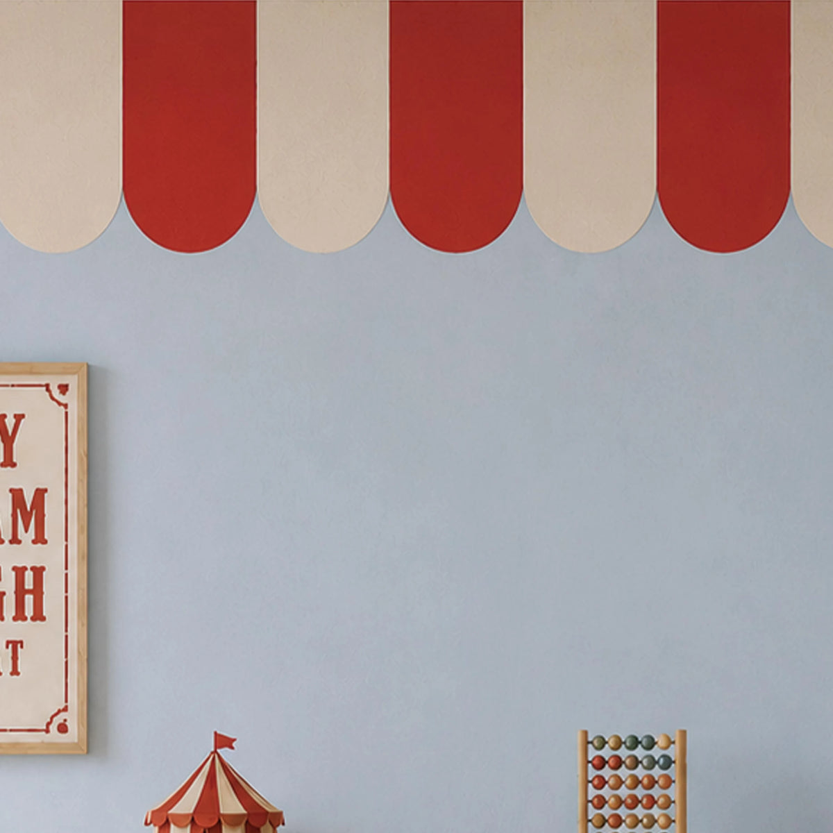 Big Top Circus Scallop Wall Border Decals