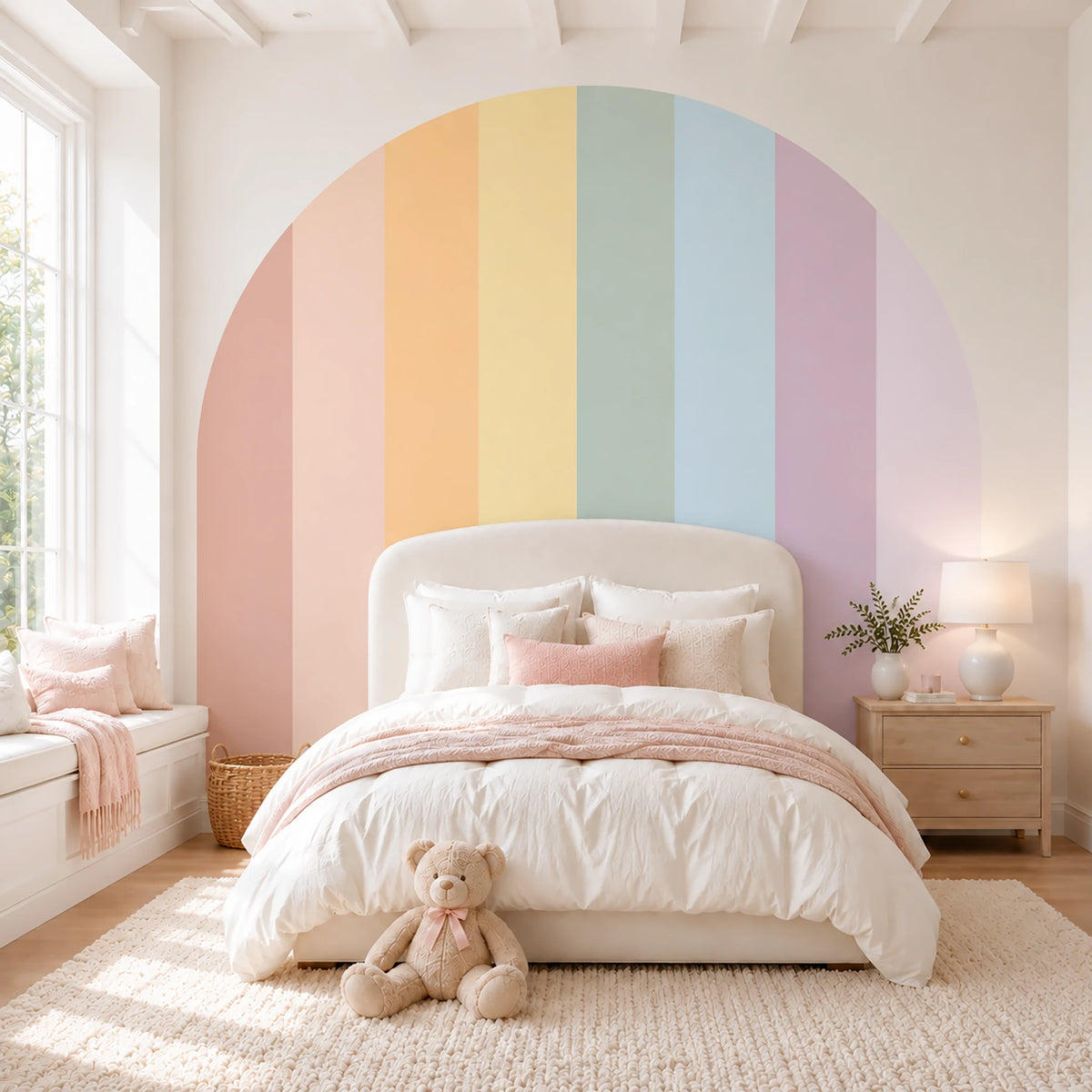Muted Rainbow Arch Decal