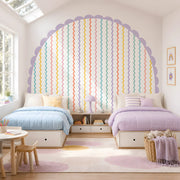 Ballet Taffy Wavy Stripe Arch Wall Decal