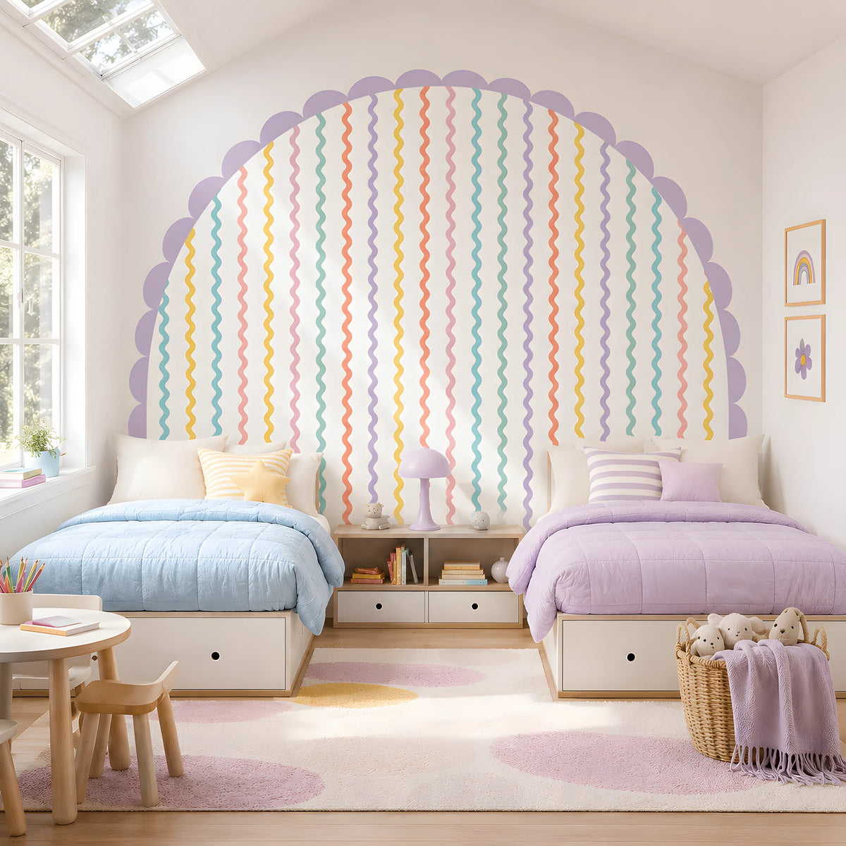 Ballet Taffy Wavy Stripe Arch Wall Decal