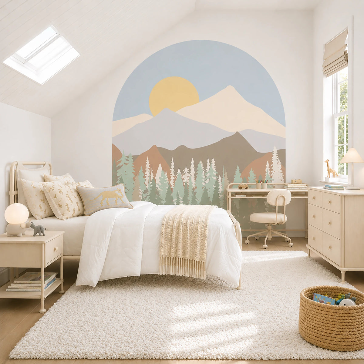 Mountain Forest Arch Wall Decal